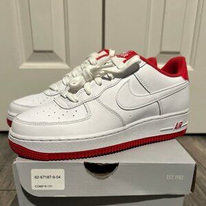 Air Force 1 White University Red Authentic Unisex